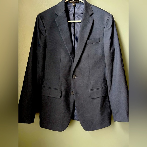 Men’s Navy Banana Republic Sport Coat Blazer Suit Jacket size 36R - Picture 1 of 10